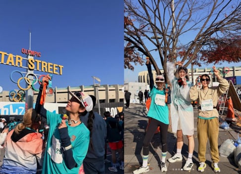 Ahn Eun Jin completa maratona de 10km com seu novo colega de elenco