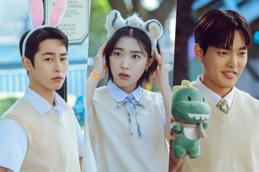 Lee Jae Wook, Choi Sung Eun e Kim Gun Woo vão ao parque de diversões de uniforme escolar em ‘Last Summer’