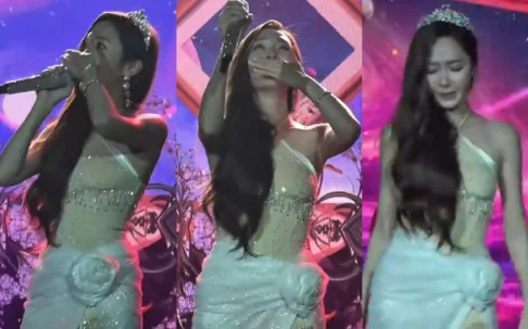 Jessica derrama lágrimas no palco enquanto canta ‘Into The New World’ do Girls’ Generation em concerto solo